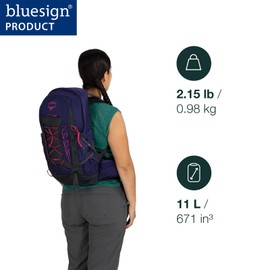 Osprey Tempest 11L Women's Lightweight Hiking Backpack with Hipbelt, Black/Coal Grey