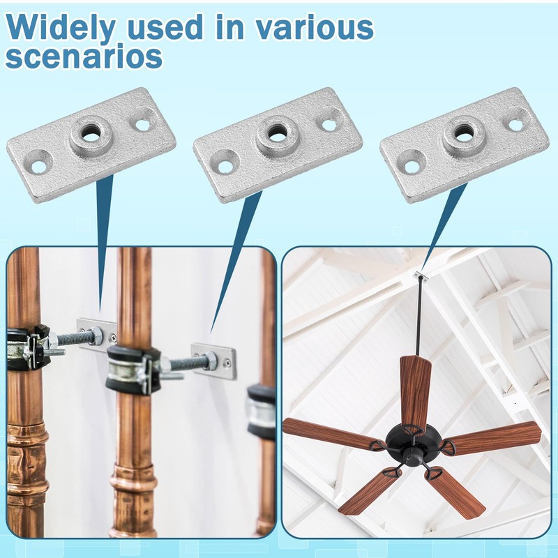 Gisafai 48 Pcs Ceiling Flange Hangers for 3/8 in Ceiling