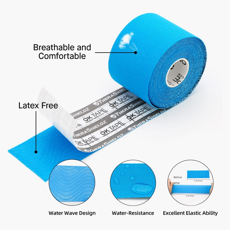 OK TAPE Kinesiology Band, Basic Original Elastic Sports Band for