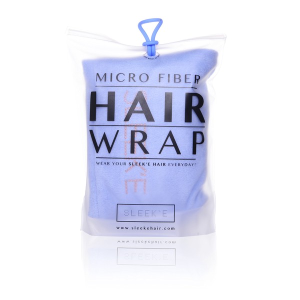 Sleek'e Microfiber Hair Wrap - Ultra Absorbent and Soft, Spa-Quality, Anti-Frizz Turban Twist Hair Towel, Reduces Drying Time by 50% for Healthier Hair… (Blue)