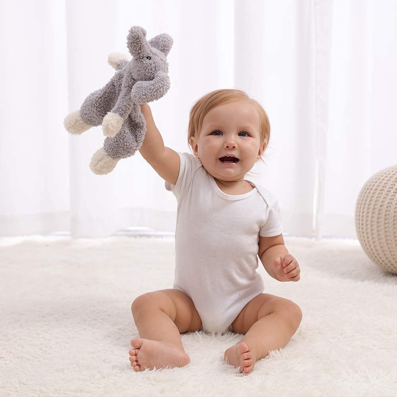 Apricot Lamb Stuffed Animals Security Blanket Gray Elephant Infant Nursery