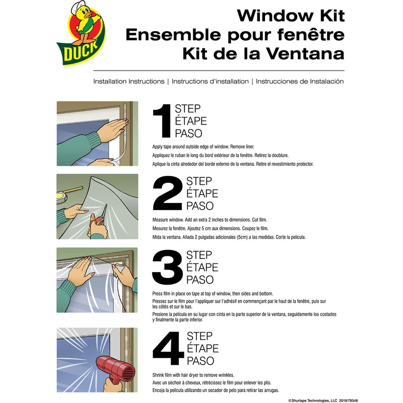 Duck Brand Indoor 5-Window Shrink Film Insulator Kit, 62-Inch x