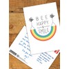 Brainbox Candy Funny Cute Humorous 'Bee Happy' Novelty Postcard