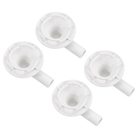 sourcing map 4Pcs Air Conditioner Drain Hose Connector Elbow Fitting with Rubber Ring for Mini-Split Units and Window AC Unit 40mm, White