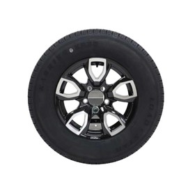 Pit Posse PP3365 Lug Nut Wrench Holder with Spare Tire Carrier Wall Mounted Kit - Made in USA - Enclosed Race Trailer Garage 4 Way Cross Spanner - Tire Iron Hanger Aluminum Utility Storage Organizer