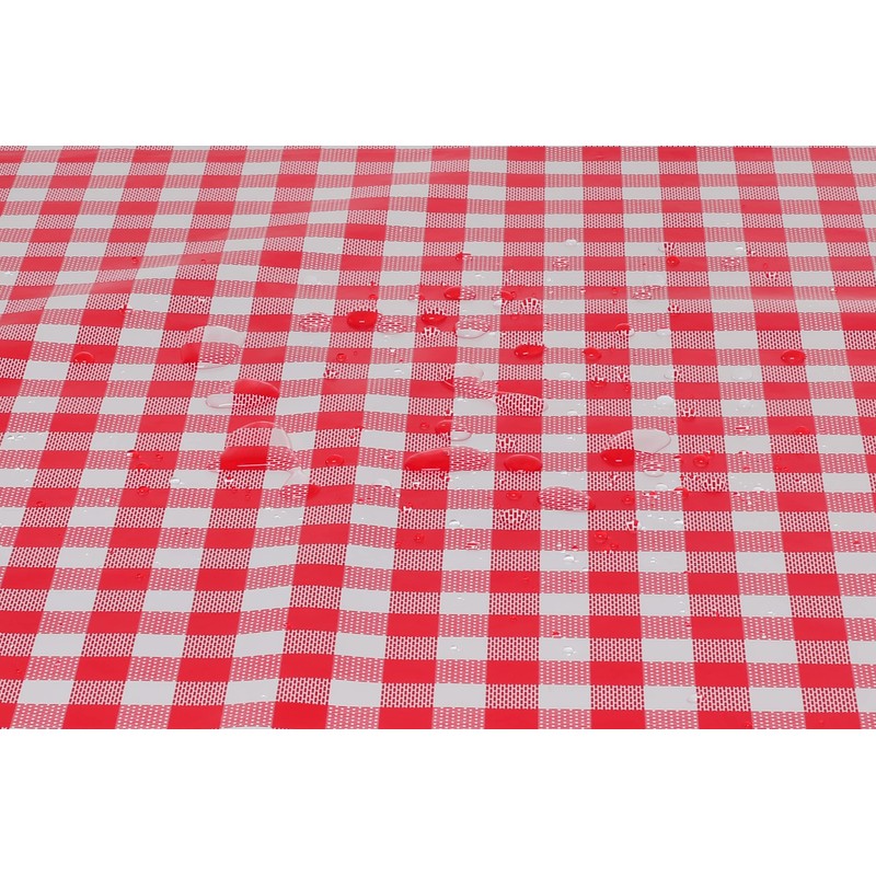 Oilcloth Tablecloth Washable Round 140 cm Red