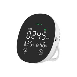 CO2 Monitor, 3 in 1 CO2 Detector Temperature and Humidity Air Quality Monitor Carbon Dioxide Detector for Travel Portable CO2 Tester Indoor Air Quality Monitor for Home School Office