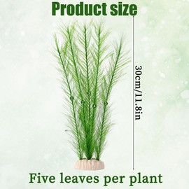 BOXOB Pack of 2 Plastic Aquarium Plants, Realistic Artificial Green Plants, Plastic Water Grass Aquarium Decoration for Aquariums, Aquariums, Landscape, Terrarium, Simulated Vegetation