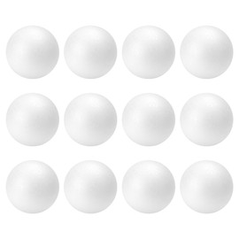 TFARC FOAM 12Pack Foam Balls for Crafts, 4-Inch Round White Polystyrene Spheres for DIY Projects Ornaments Classroom Festivals Decoration