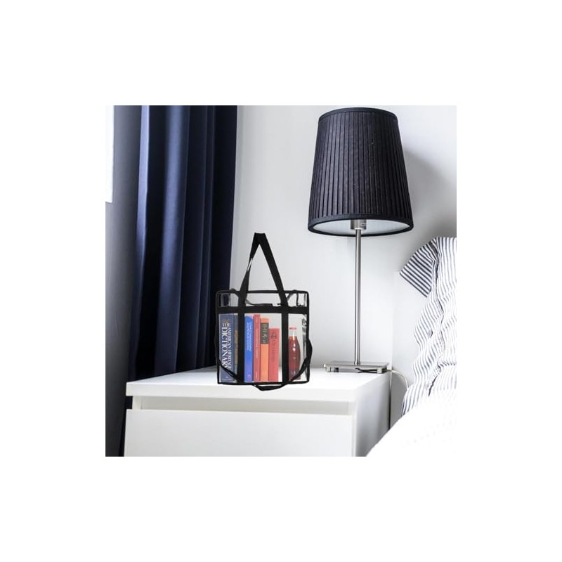 ifundom Bolso de Hombro Transparente Negro de Pvc y Multifuncional