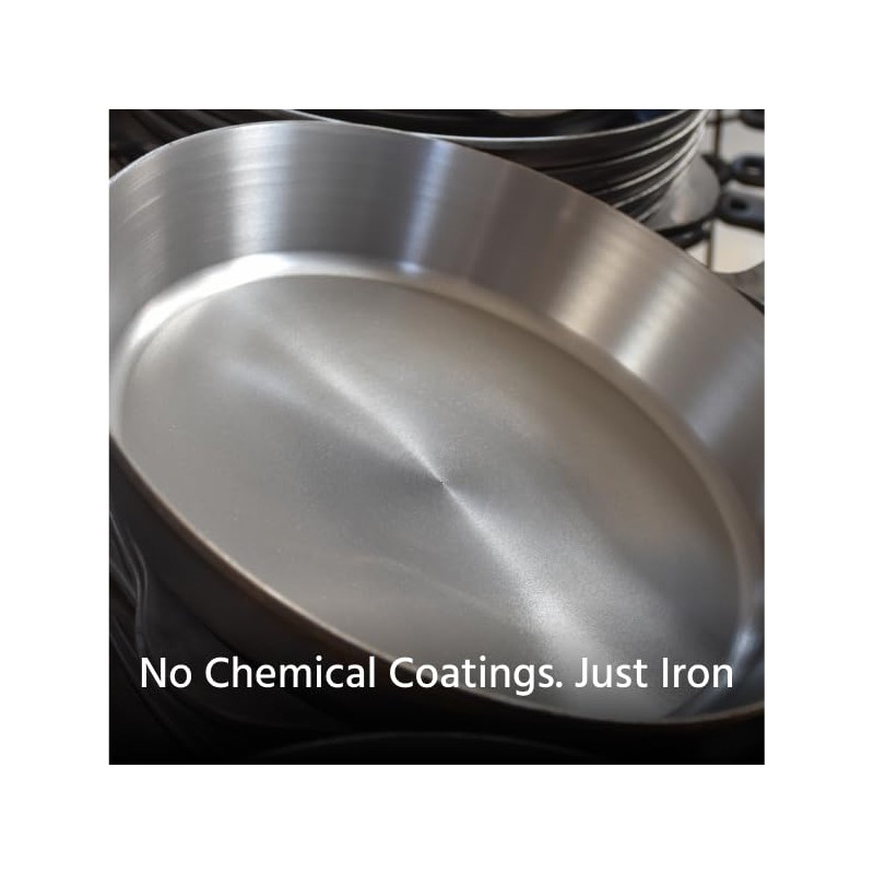 COOKLIFE 12 Inch Lightweight Pre-Seasoned Cast Iron Skillets - Smooth