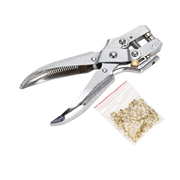 Herramienta de puñetazos,Alicates de perforación de múltiples funciones plateado 60#