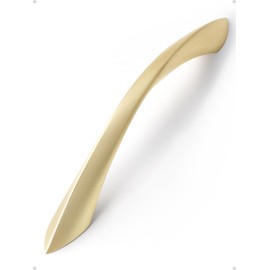 JIASENBAO Brushed Gold Cabinet Pulls 5 Inch Arch Twisted Brass Handles Drawer Kitchen Cupboard Bathroom Dresser Cabinet Hardware Zinc Alloy 10 Pack