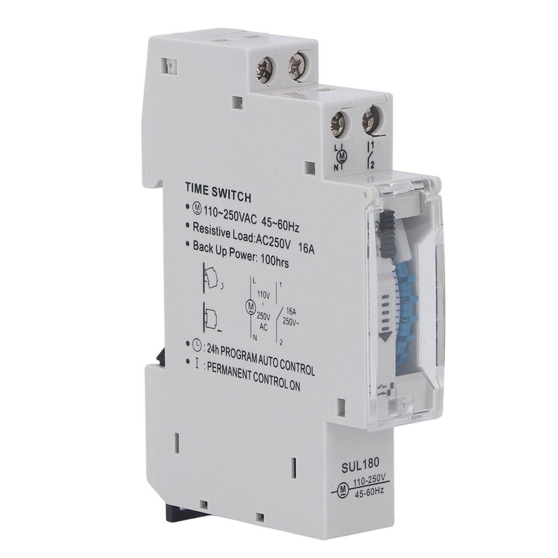 Time Switch Mechanical Timer Waterproof 24 Hours Controller 110‑250VAC for