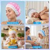 AOOWU Shower Caps for Women & Men, 5 Pcs Waterproof