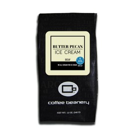 Butter Pecan Ice Cream Decaf Coffee by Coffee Beanery | 12oz Flavored Decaf Coffee Ground Medium Roast Coffee | 100% Specialty Arabica Coffee Ground | Gourmet Coffee | Flavored Very Fine Ground Coffee Medium Roast