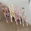 French Hair Pins, 3-Pack Acetate 2-Prong U-Shaped Hair Forks