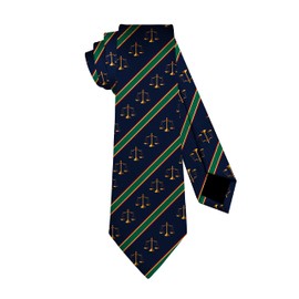 Guhothli Men's Lawyer Scales of Justice Necktie, Novelty Neck Ties for Men Teens, Funny Tie for Party Formal Casual