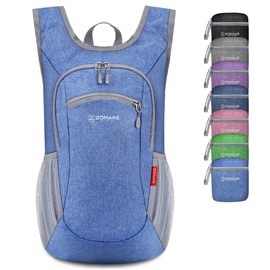 ZOMAKE Ultra Lightweight Packable Backpack - 10L Small Daypack Light Foldable Backpack Water-Resistant Backpack for Hiking (Dark Blue)