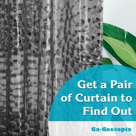 Ga-Geetopia EVA 3D Black Pearl Plastic Shower Curtain Liner - Premium Light Weight 72" x 72" Bathroom Shower Showroom Curtain Liner with Rustproof Metal Gromments and Weighted Magnet