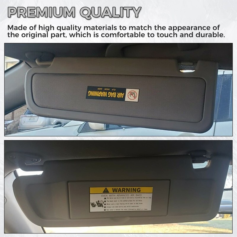 KUAFU Driver Side and Passenger Side Sun Visor Compatible with