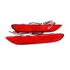 2x Red Lens Rear Bumper Reflector LED Fog Tail Stop