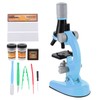 40X‑1200X High Definition Microscope Monocular Plastic Biological Microscope for ChildBlue