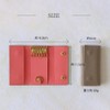 HANATORA Genuine Leather Key Case, Trifold, 2 Buttons, 6 Hooks,