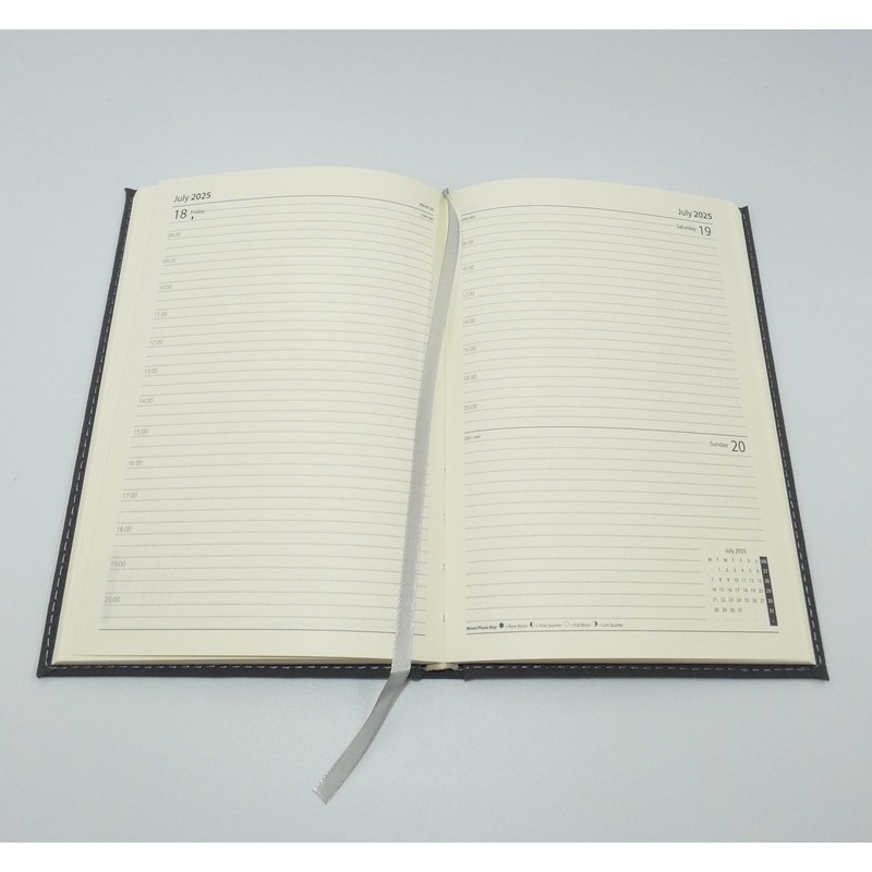2025 Diary A5 Day to Page Diary Grey Colour Fashion