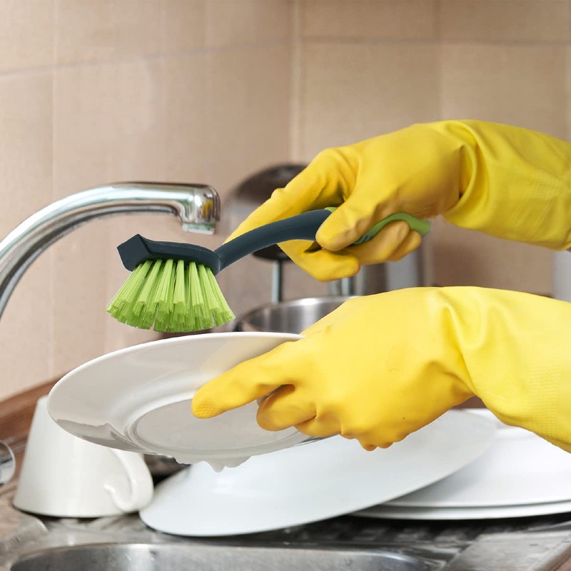 Pine-Sol Scrub Brush Set - Long Handle Cleaning Brushes with
