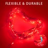 Red Solar Christmas String Lights Outdoor Waterproof 100 LED（2 Pack）