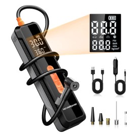 NEVERLAND 150 PSI Air Compressor Tire Inflator 20000mAh for Car Motorcycle Ball Air Pump