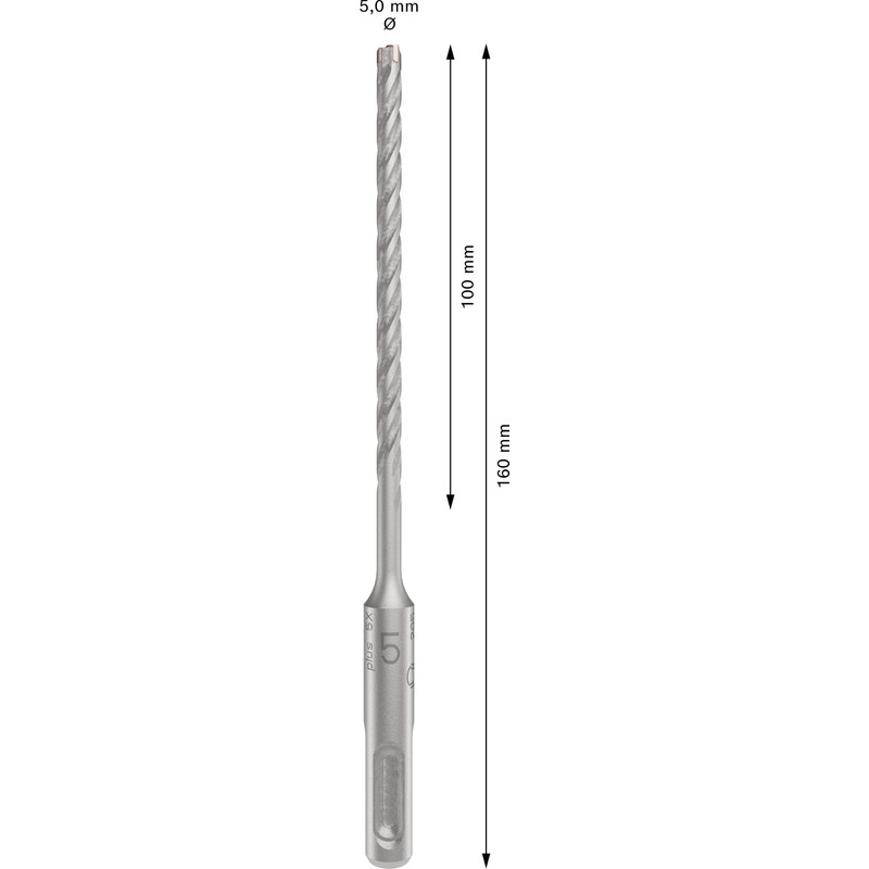 Bosch 1x PRO SDS Plus-5X Hammer Drill Bit (for Reinforced