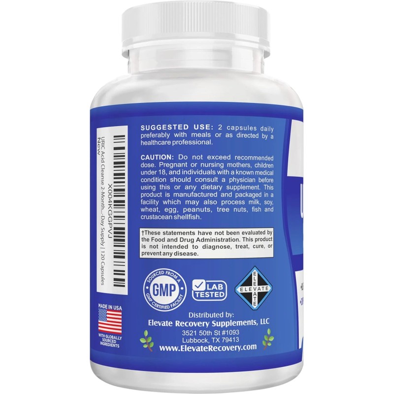 Elevate Recovery Supplements Uric acid support supplement 14 in 1