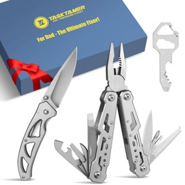 Gifts for Father, Dad Gifts Multi-tool Pliers & Pocket Knife 3-Piece EDC Tools Set, Man’s Stocking Stuffers Multitools - Premium Gift Box Packed for Birthday, Father’s Day
