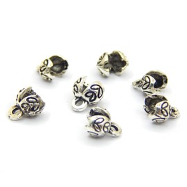 Crimp calotts threading calotts with eyelet, metal folding capsules, end caps, end parts for Tesbih bracelet, necklace (model 1)