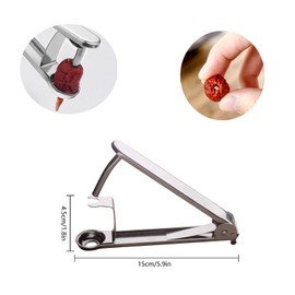 2 Cherry Pitters, Cherry Pitter Stainless Steel, Easy Care Cherry Stone Remover, Separates Core and Pulp, Kitchen Tools for Quick Removal of Fruit Stones