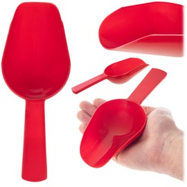 KADAX Mehlschaufel aus Kunststoff, Abwiegeschaufel, kleine Abfüllschaufel, Eisschaufel, Futterschaufel, Schaufel zum Dosieren von Mehl & Zucker (Rot)