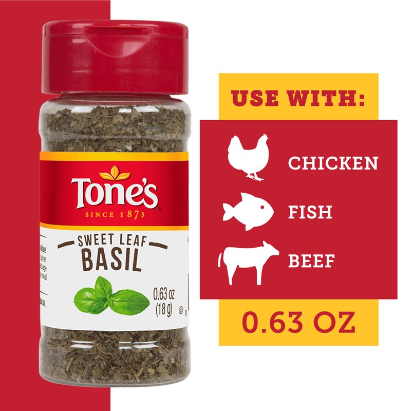 Tone's Sweet Leaf Basil, 0.63 Ounce