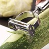 Julienne Peeler，Stainless Steel Vegetable Peeler,Double-Sided Blade Vegetable Julienne Cutter and