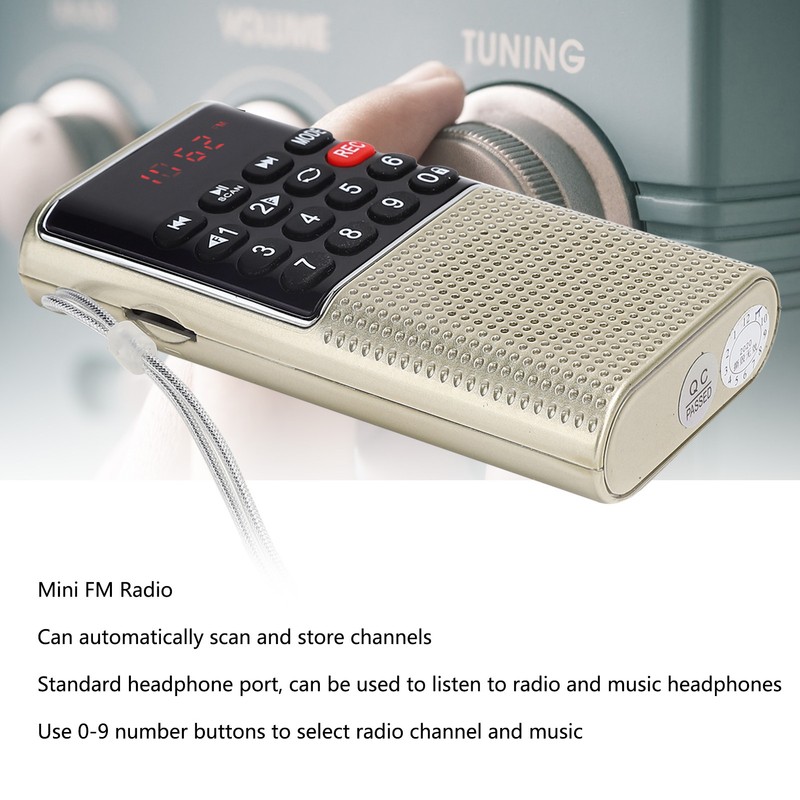 L‑328 Mini FM Radio Speaker Portable Multifunction USB Music MP3