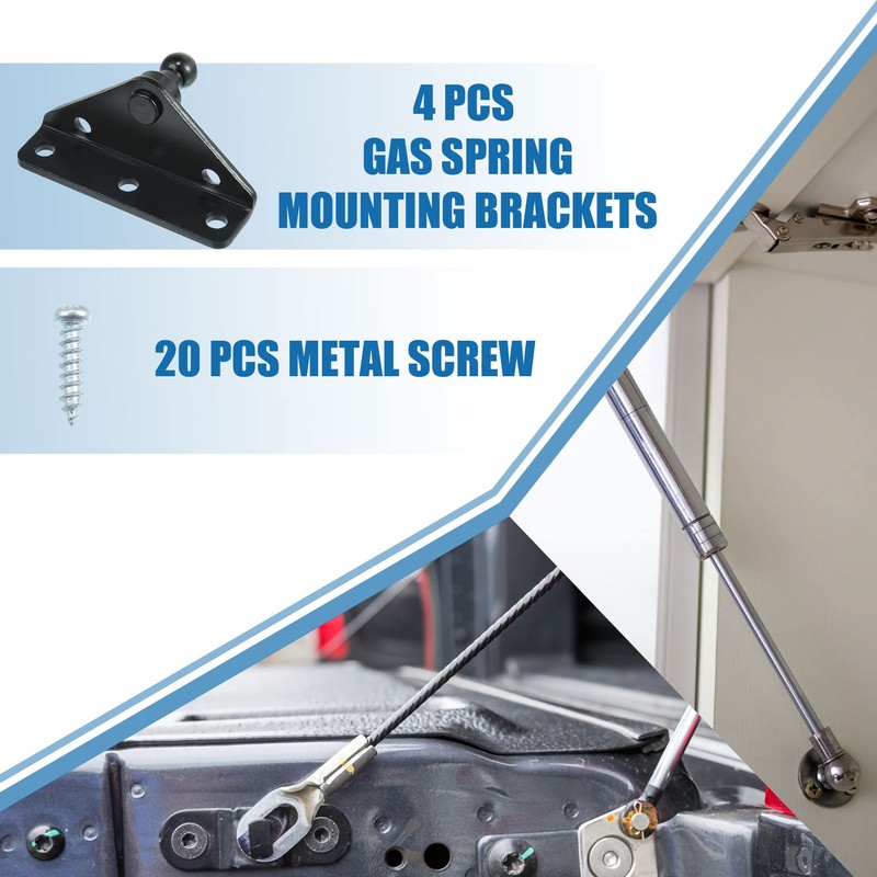 X AUTOHAUX Pack of 4 Car Gas Spring Mounting Bracket