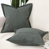 Madizz Set of 2 Linen Cushion Covers with Wide Edge,