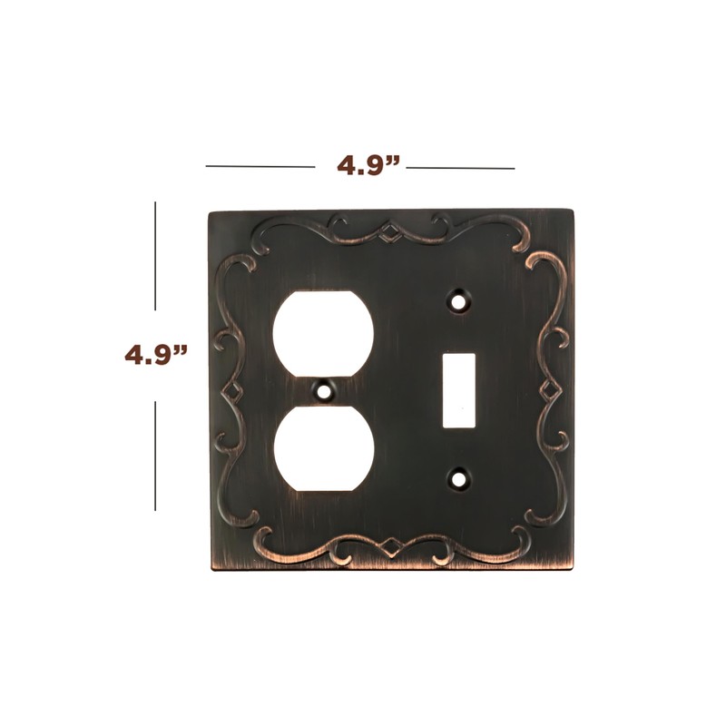 SleekLighting | Wall plates Decorative Regal Scrollwork Oil Rubbed Bronze