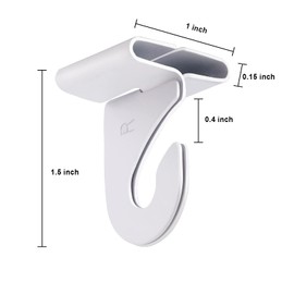 Gansita 15 Pair Drop Ceiling Hooks for Hanging, White Heavy Duty Ceiling Hooks, Metal T-Bar Hooks, Suspended Ceiling Tile Hook Ceiling Clips for Home Classroom Grid Office & Decorations