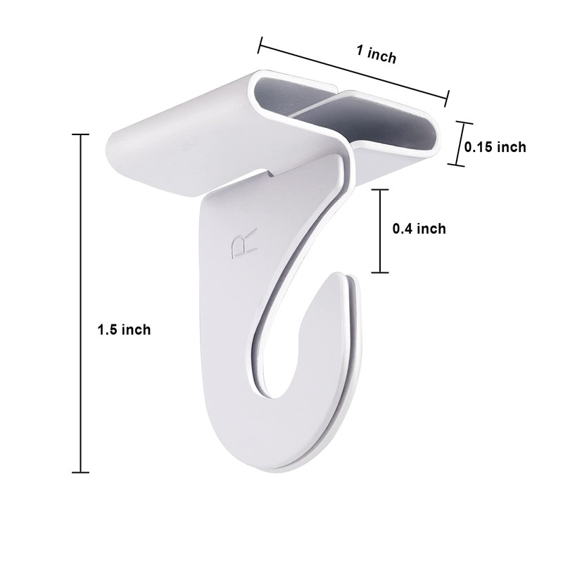 Gansita 15 Pair Drop Ceiling Hooks for Hanging, White Heavy
