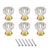 sourcing map 6 Pcs Crystal Knobs 25 mm Drawer Pulls