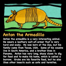 CafePress Anton The Armadillo Tote Bag Reusable Natural Beige Canvas Shopping Bag