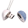 Diskiaplus Jewellery USB 3.0 Flash Drives 64GB Heart Shaped Necklace