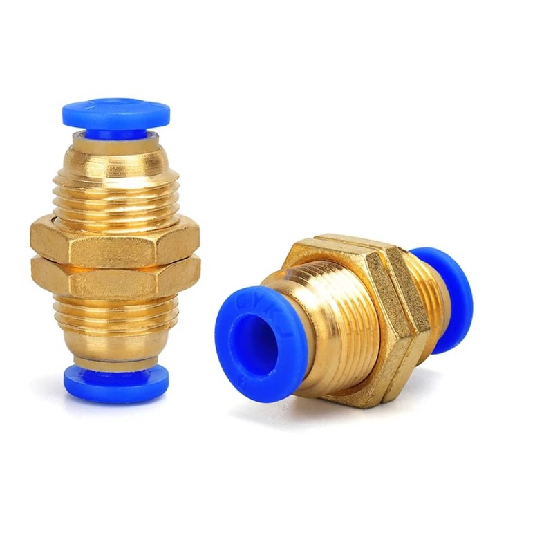 Pneumatic Bulkhead Fitting IQS 10 mm Hose Connector Straight on